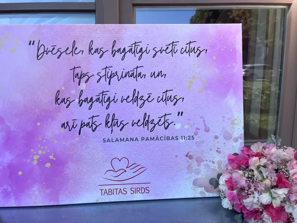 Labdarības organizācija Tabitas sirds atbalsta vietas atvēršana Aizputē
